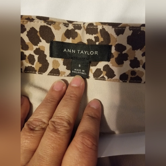 NWT Anna Taylor Leopard Pants High Rise Size 8 - Picture 9 of 9